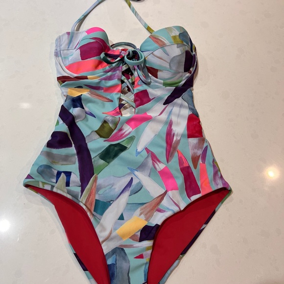 Mara Hoffman Lattice Underwire One Piece Swimsuit - Picture 8 of 9